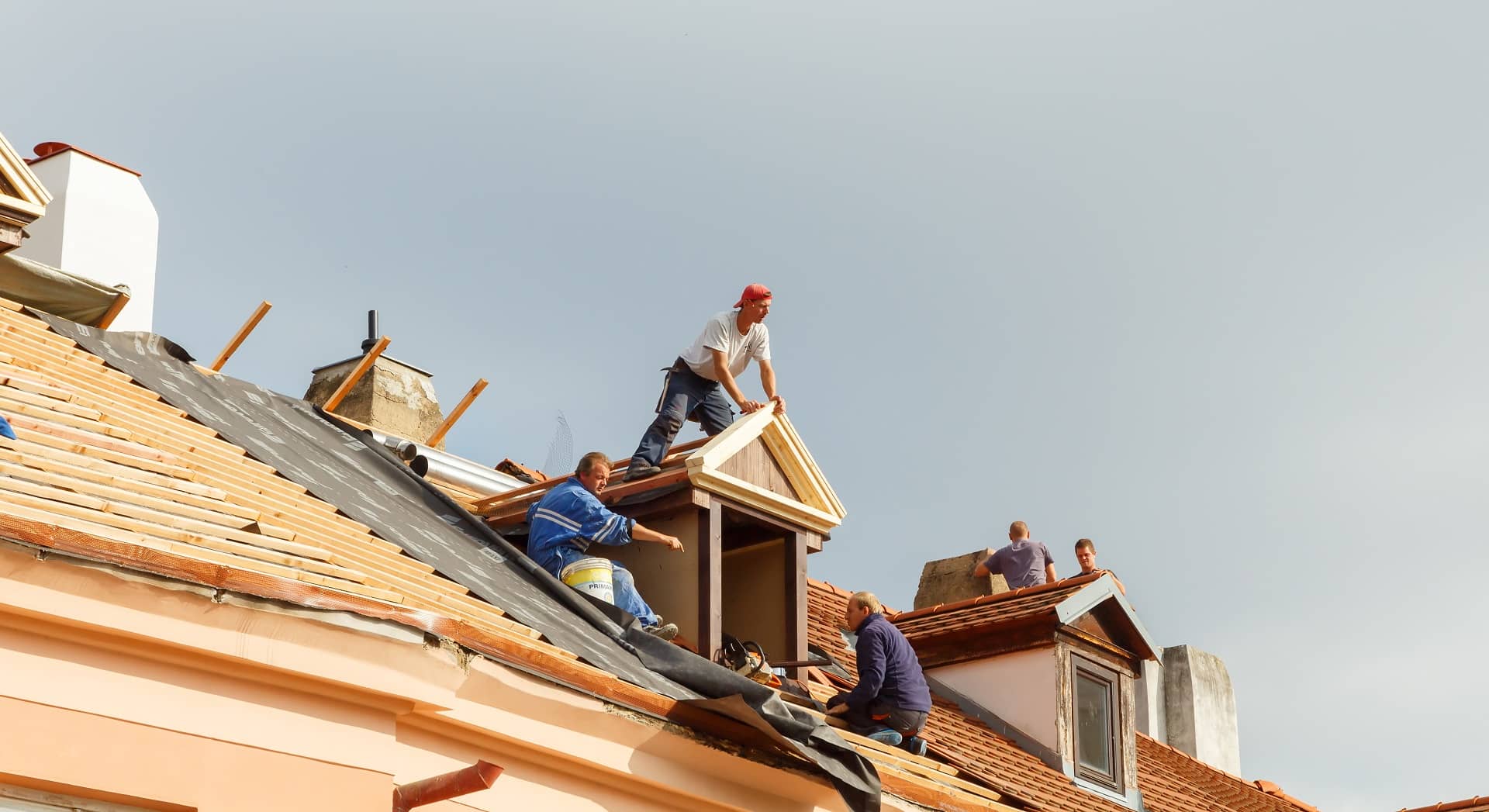 All City Roofing truck at a Tri-Cities roofing project
